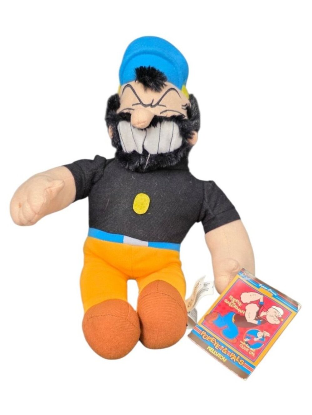 Vtg Kellytoy Popeye Collection Brutus Plush Stuffed Animal Doll Toy Nostalgic